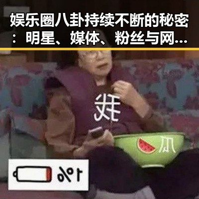 娱乐圈八卦持续不断的秘密：明星、媒体、粉丝与网络的双重作用