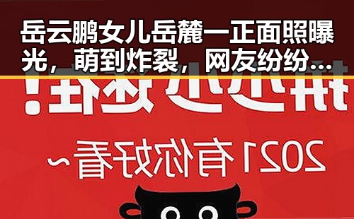 岳云鹏女儿岳麓一正面照曝光,萌到炸裂,网友纷纷点赞!